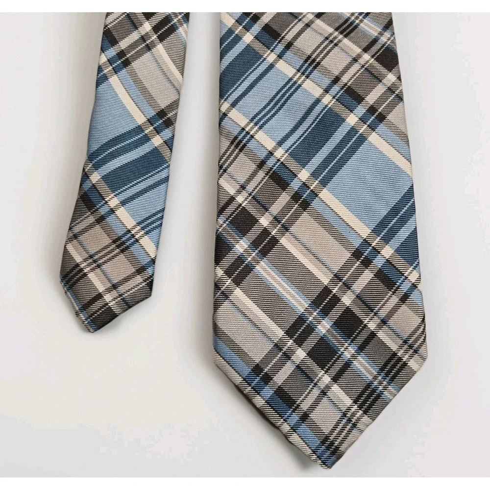 Ralph Lauren CHAPS -‎ Men's Navy, Blue & Turquoise Plaid Neck Tie